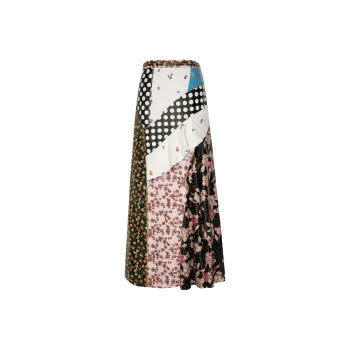 ZARA Leather Long Skirts Women's Multicolor
