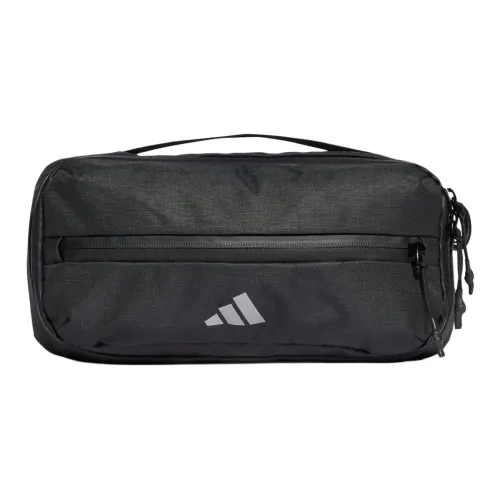 Adidas Polyester Shoulder Bag Regular Unisex Black & Metallic Silver