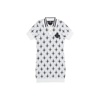 Palladium Short Sleeved Dresses Women's Yellow With Black Iris All Over Print