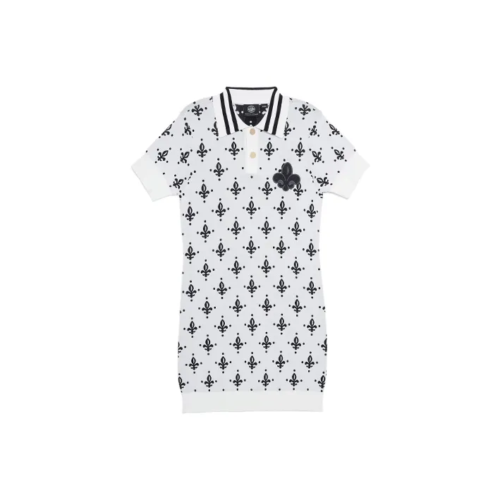 Palladium Short Sleeved Dresses Women's Yellow With Black Iris All Over Print-0