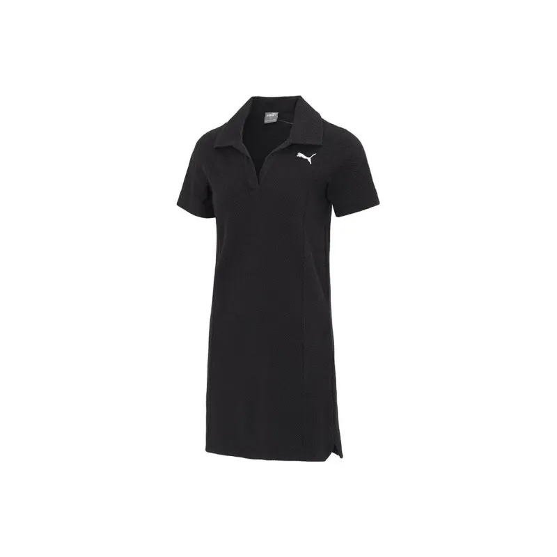 PUMA Short Sleeved Dresses Women's Black-0