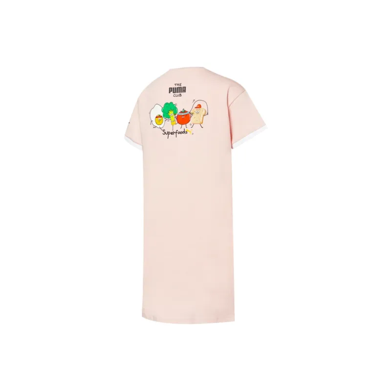 PUMA Short Sleeved Dresses Women's Pink-0