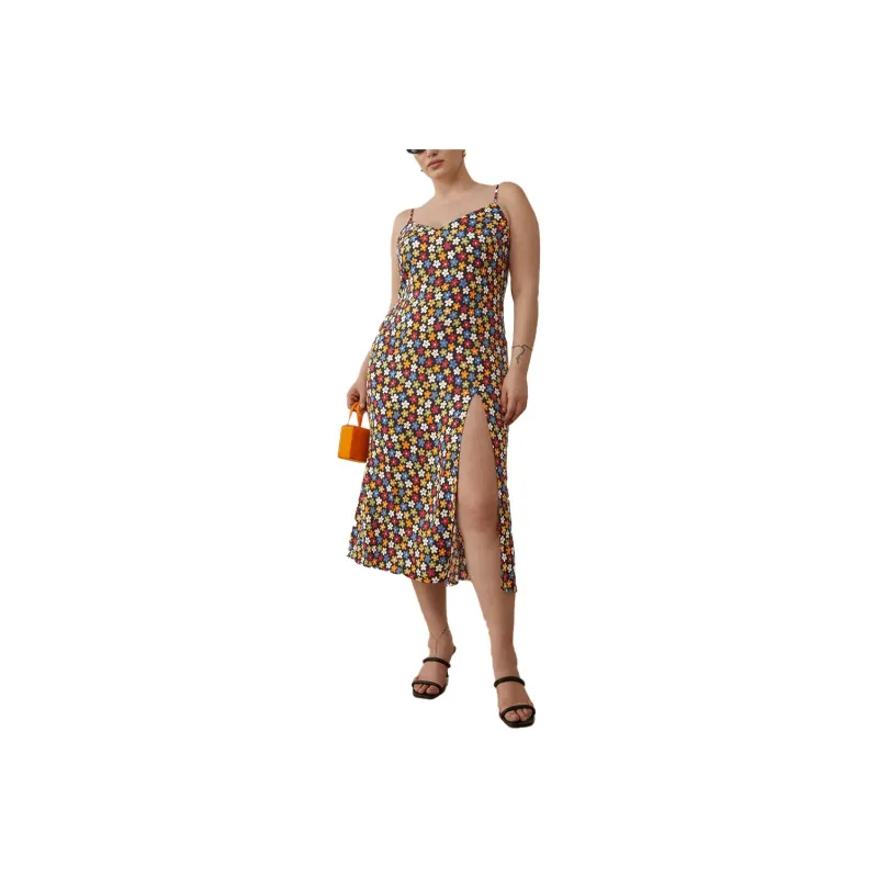 Reformation Slip Dresses Women's Denim Khaki-0