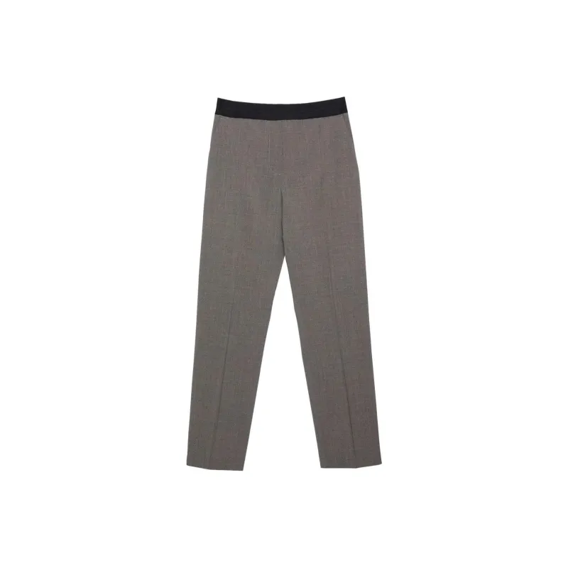 MSGM Elasticated Waistband Straight Leg Trousers-0
