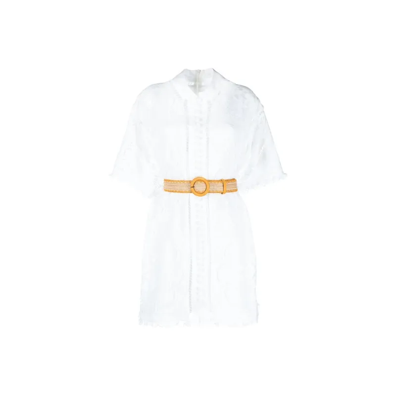 Zimmermann Short-Sleeved Dresses Women's White-0