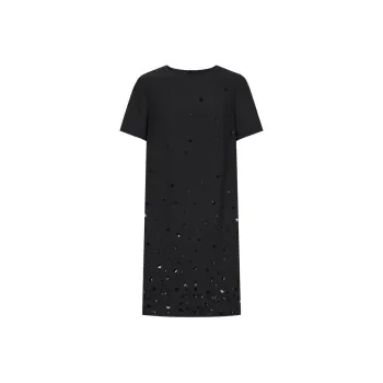 JZ. ANNAKRO Short Sleeved Dress Women's Plain Black