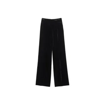 Sandro Levin Straight leg Velvet Trousers