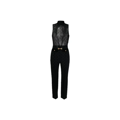 Elisabetta Franchi Monogram pattern Straight leg Trousers