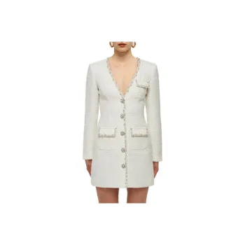 Self portrait Long Sleeved Dresses Women's White