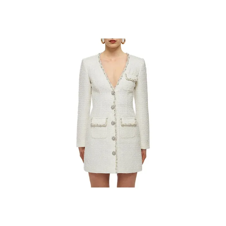 Self portrait Long Sleeved Dresses Women's White-0
