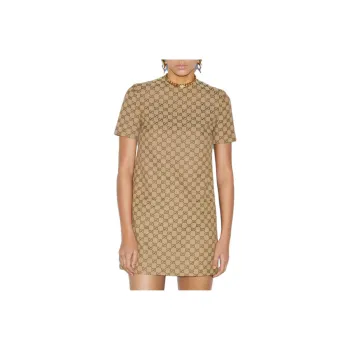 GUCCI Gg Drop Shoulder Mini Dress