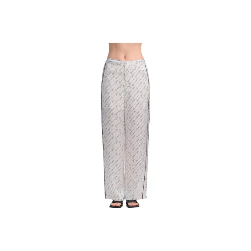 Blood Glitter Casual Pants Women's Black White-0