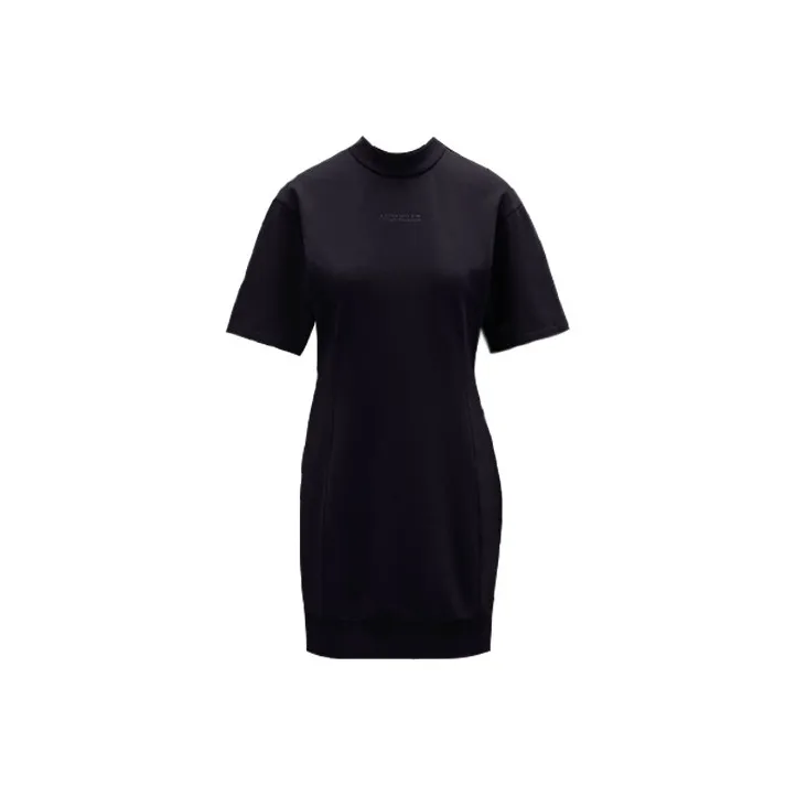 Moncler Spliced Logo print T shirt Dress-0