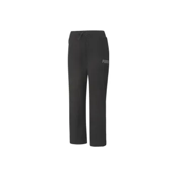 PUMA Modern Basics Ribbed Wide Knitted Sports Pants Women's Black