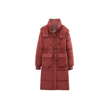 A Paradise For Awakening Puffer Jacket Women's Burgundy
