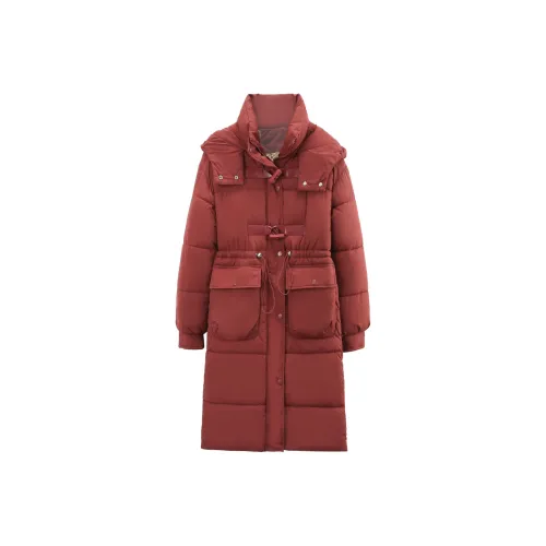 A Paradise For Awakening Puffer Jacket Women's Burgundy