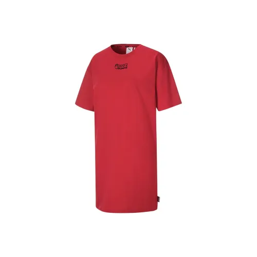 PUMA x Mr Doodle Short Sleeved Dresses Women's Red