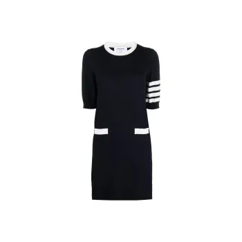 THOM BROWNE Hector embroidery Knitted Minidress