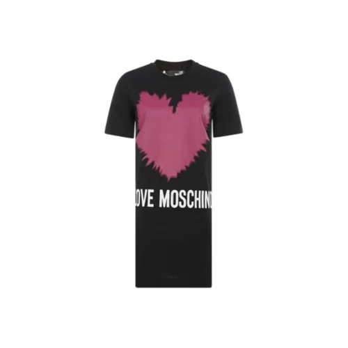LOVE MOSCHINO Short Sleeved Dresses Women's Black