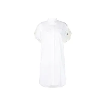 Sacai Puff-sleeve Poplin Minidress