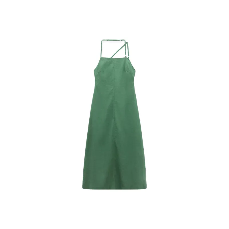 ZARA Slip Dresses Women's Green-0