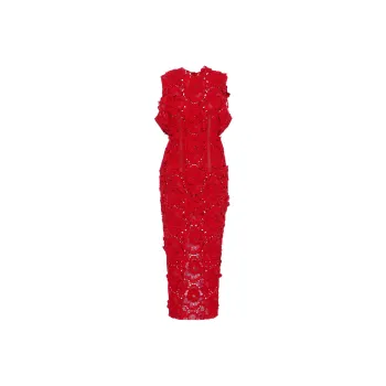 PRADA Sleeveless Dresses Women's Red