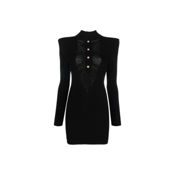 BALMAIN Decorative Button Mini Skirt