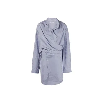 Balenciaga Wrap Dress Blue/White