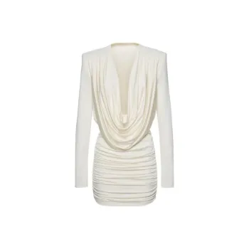 Magda Butrym Long Sleeved Draped Mini Dress