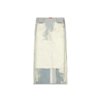 DIESEL SS24 Denim Long Skirts Women's White