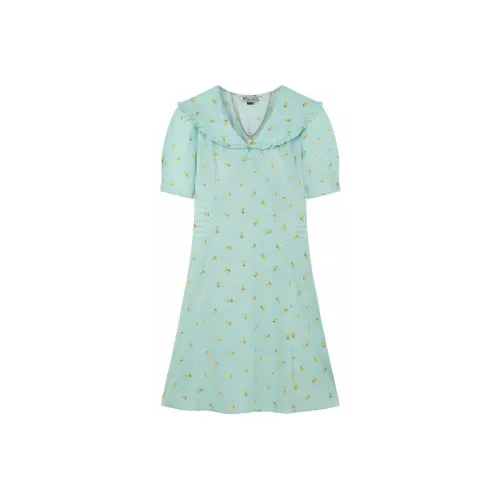 Teenie Weenie Short Sleeved Dress Women's Light Green
