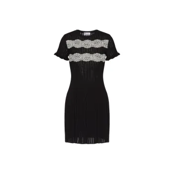 RED VALENTINO Short Sleeved Dresses Women's Black