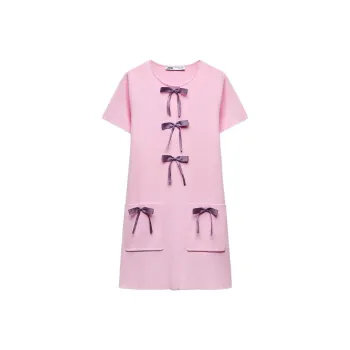 ZARA Short Sleeved Dresses Women's Pink