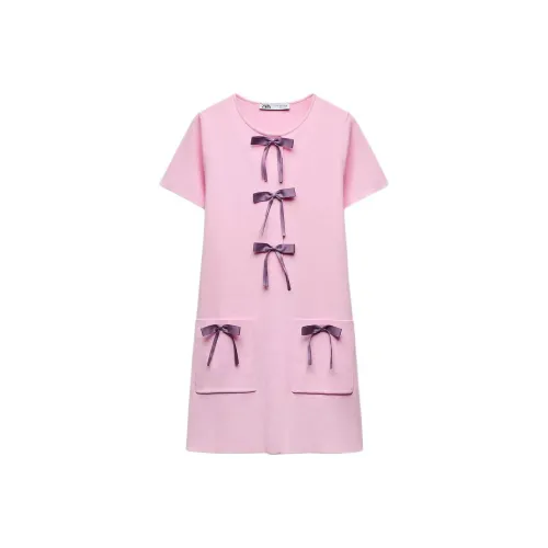 ZARA Short Sleeved Dresses Women's Pink