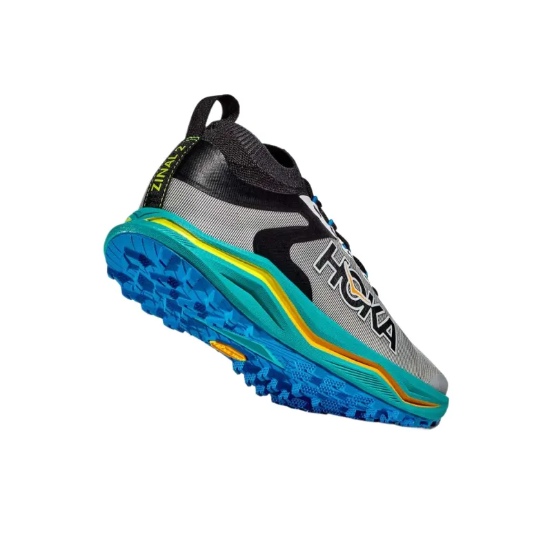 HOKA ONE ONE Zinal 2 Breathable Mid Top Running Shoes Women's Black Green-3