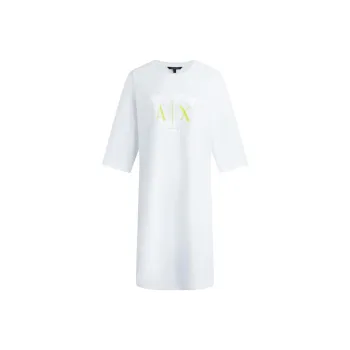 ARMANI EXCHANGE Short Sleeved Dresses Women's White