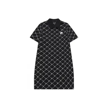 FILA FUSION FOB Series Short Sleeved Dresses Women's Jet Black