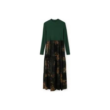 Desigual Long Sleeved Dresses Women's Green