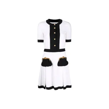 MOSCHINO Short-Sleeved Dresses Women's White