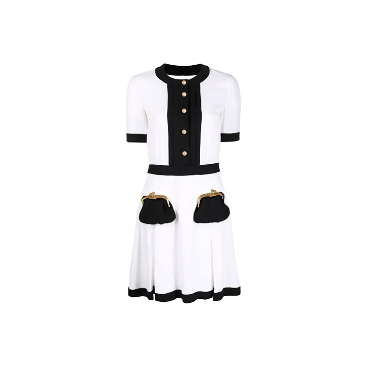 MOSCHINO Short-Sleeved Dresses Women's White-0