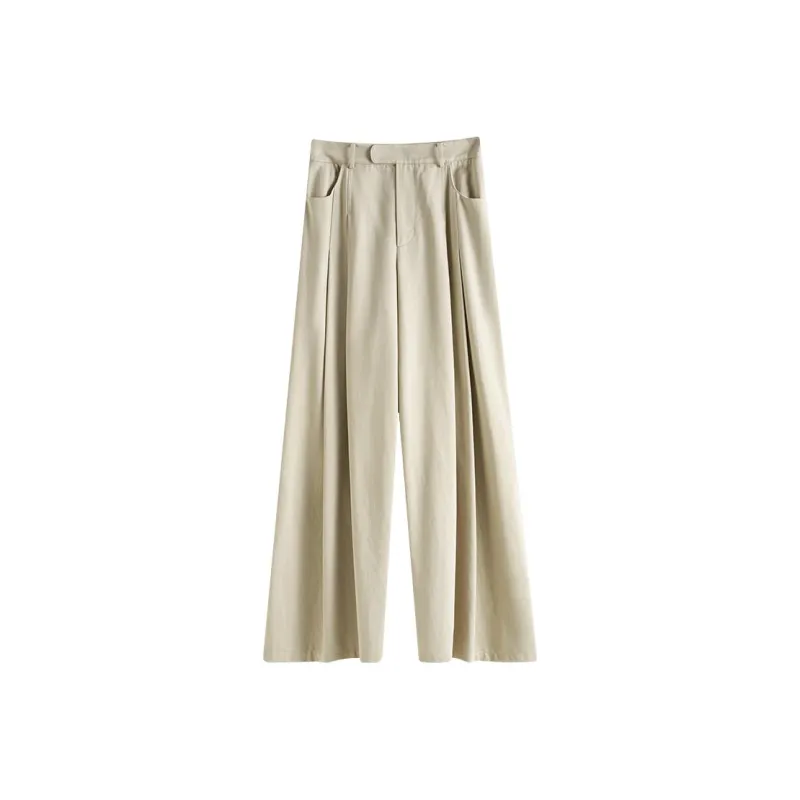 FANSILANEN Casual Pants Women's Light Gray Green-0