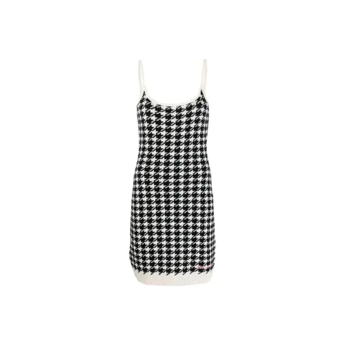 MIU MIU Houndstooth Sleeveless Knitted Dress
