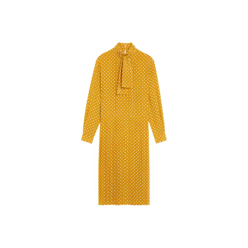 CELINE Long Sleeved Dresses Women's Yellow-0