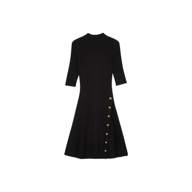 Maje Short-Sleeved Dresses Women's Black-0