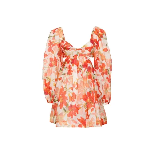 Zimmermann Tranquillity Sweetheart Neck Mini Dress