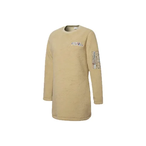PUMA Long Sleeved Dresses Women's Khaki