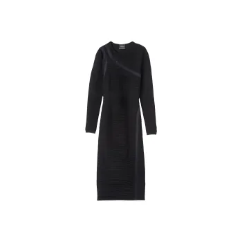 LONGCHAMP Long-Sleeved Dresses Women's Black