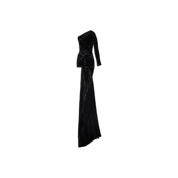 Balenciaga FW24 Long Sleeved Dresses Slim Fit Women's Black