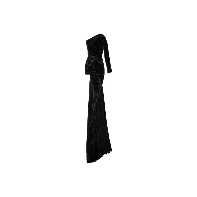 Balenciaga FW24 Long Sleeved Dresses Slim Fit Women's Black-0