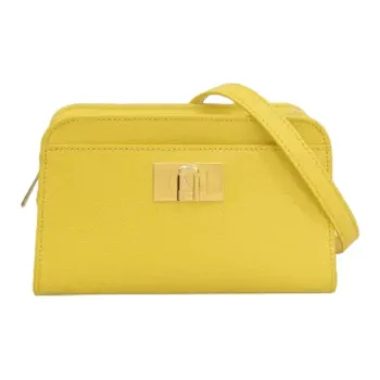 Furla Leather Crossbody Bag, Shoulder Bag Women's Yellow